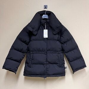 Glowmode Black Puffer Jacket with High Collar